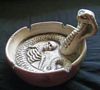 Cobra wrapped around skeleton ashtray #2